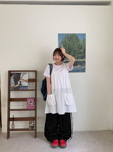 Viewde Summer Track Banding Wide Pants